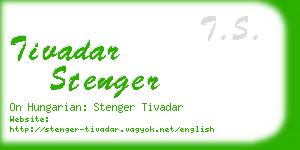 tivadar stenger business card